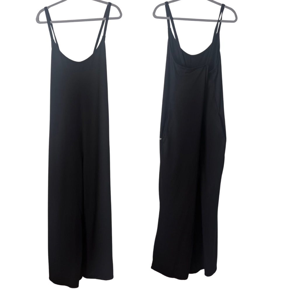 Fabletics Cloud Jersey Wide Leg Black Onesie Jumpsuit Romper, 2X - Picture 4 of 13